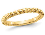 Ladies Twisted Wedding Band in 14K Yellow Gold